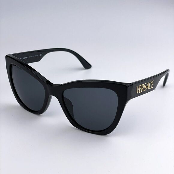 NEW Versace VE4417U GB1/87 Black Dark Gray Cat Eye Women Sunglasses - Picture 5 of 11